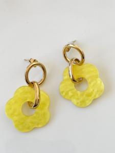 boucles Chloé jaune doré