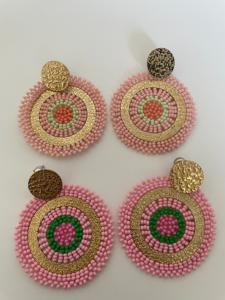 boucles Béa rose beige doré