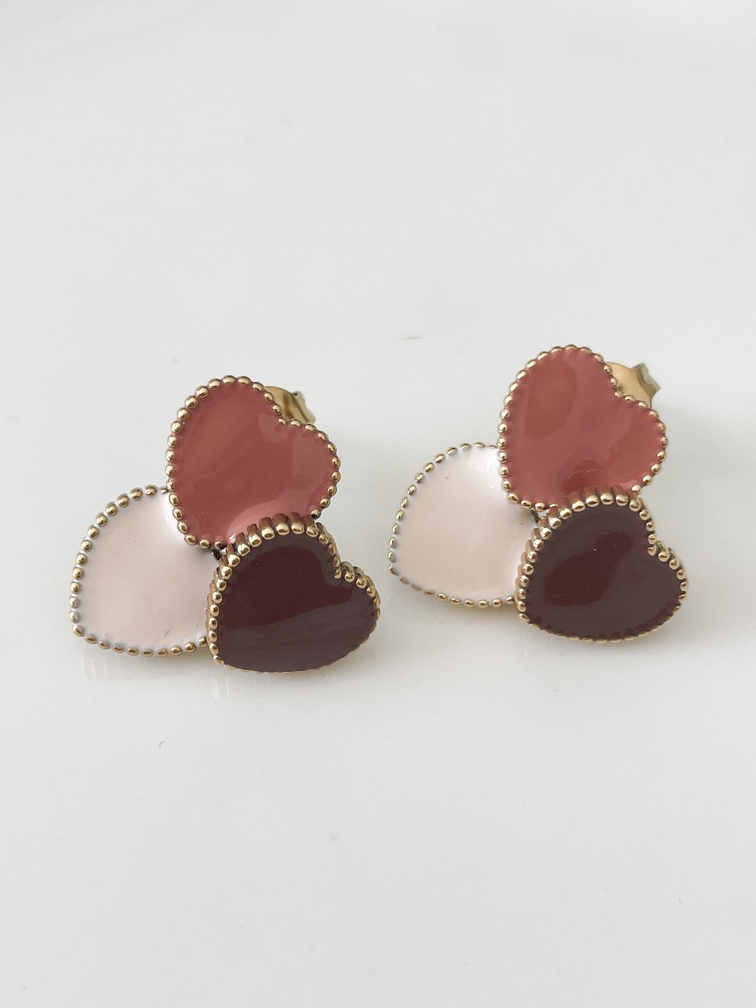 boucles Coeur trio doré