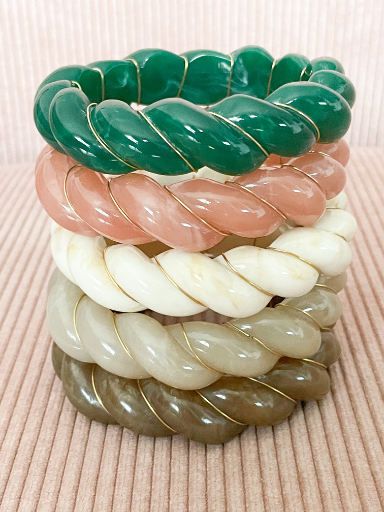 bracelet Daphné vert doré