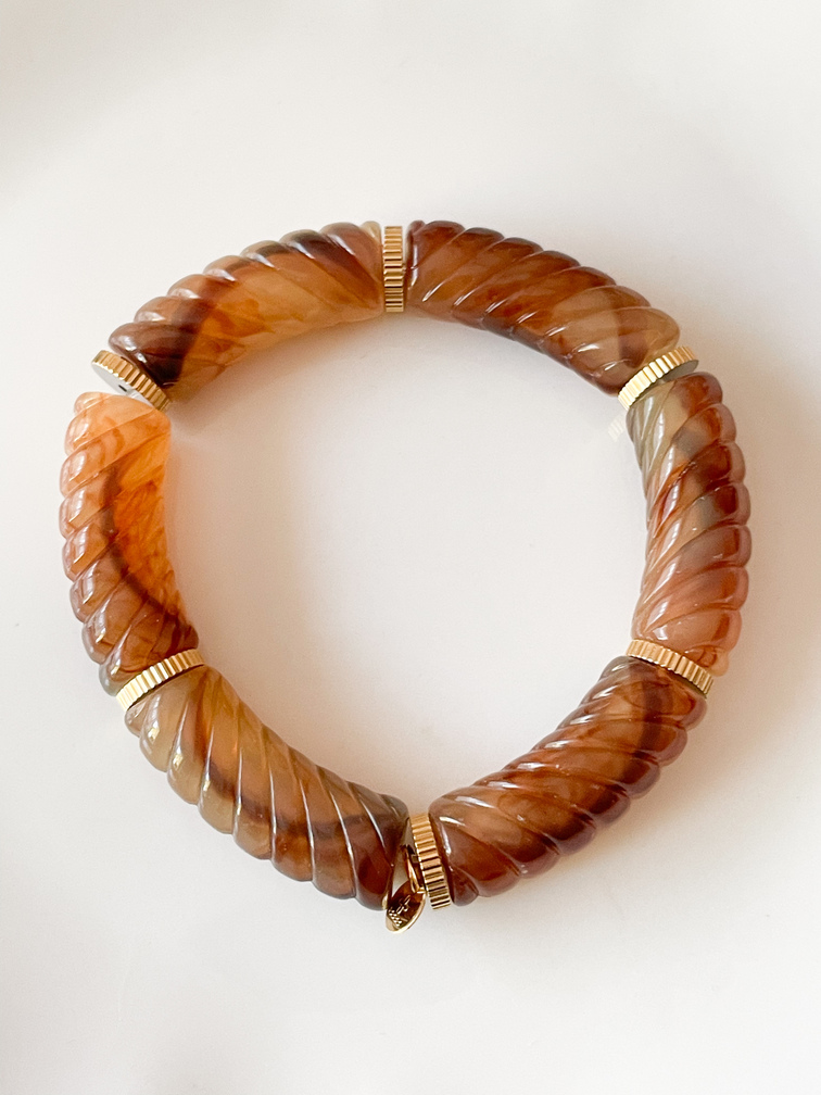 bracelet Bazar marron doré