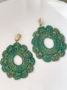 boucles Madère vert doré