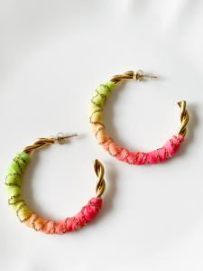 boucles Amy fluo doré