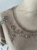 t shirt beige strass 36/42