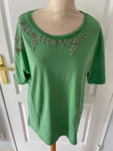 t shirt vert strass 36/42