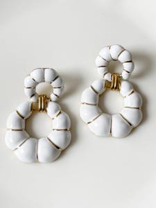 boucles Alba blanc doré