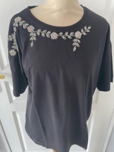 t shirt noir strass 36/42