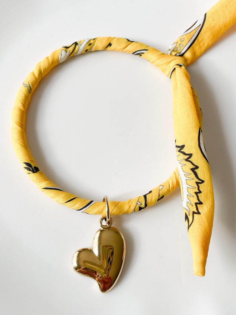 bracelet Bandana jaune doré