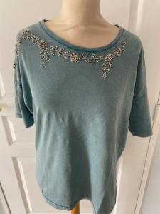 t shirt bleu strass 36/42