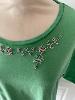 t shirt vert strass 36/42