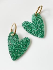 boucles Gina vert doré