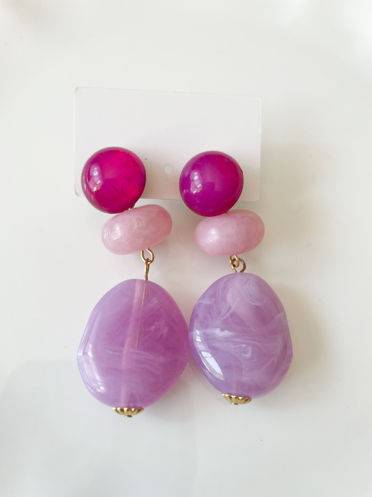 boucles rosalie rose doré