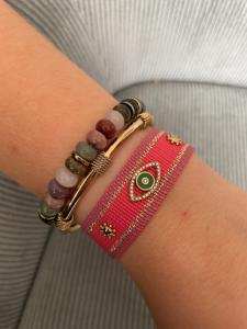 Bracelet Lima oeil rose doré