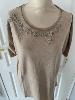 t shirt beige strass 36/42