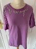 t shirt violet strass 36/42