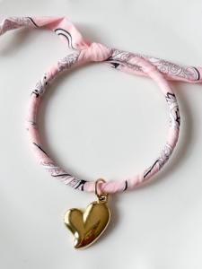 bracelet Bandana rose doré