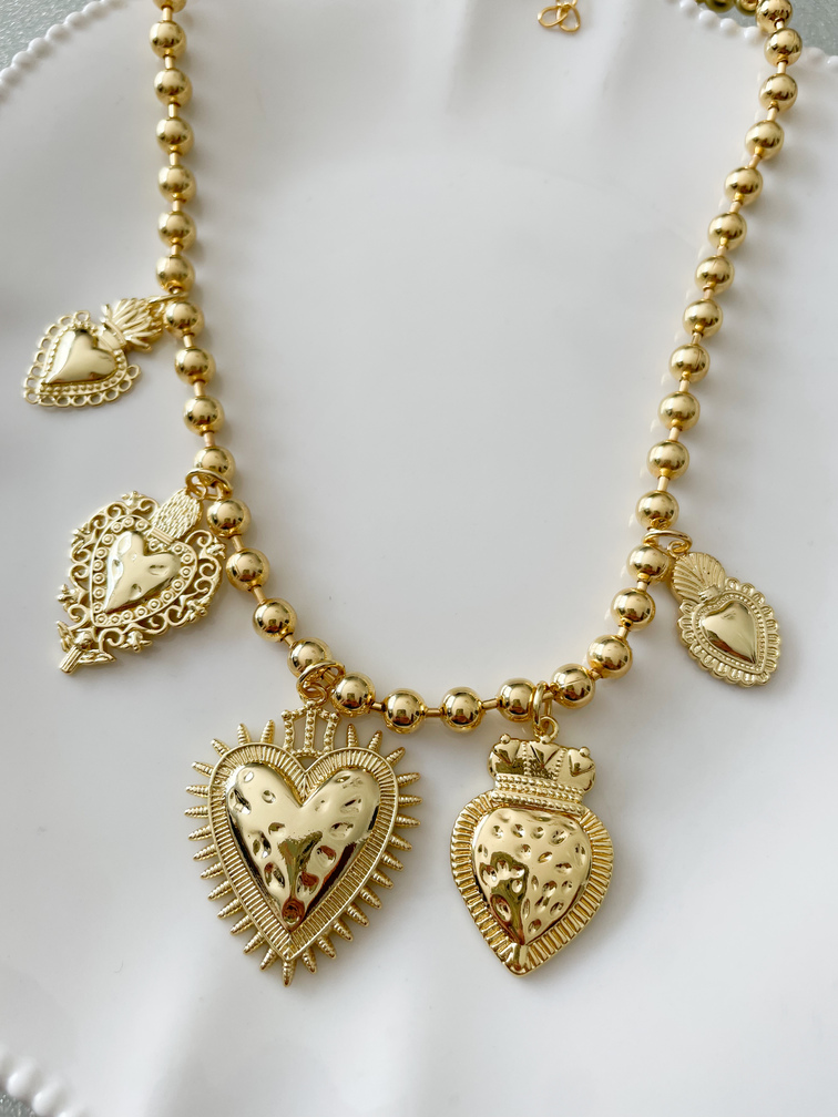 collier Ex voto doré