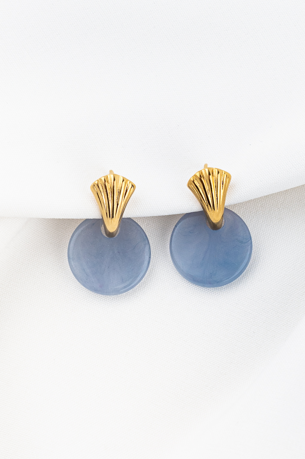 Boucles Sylvie bleu doré de Shlomit Ofir