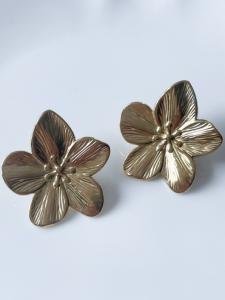 Boucles CLIP fleur doré