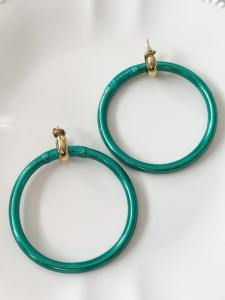 boucles Tibet vert doré