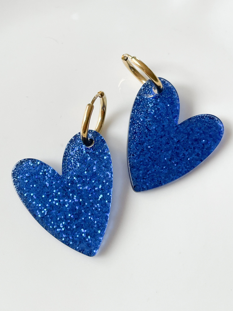 boucles Gina bleu doré