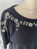 t shirt noir strass 36/42