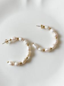 boucles Joy perles doré