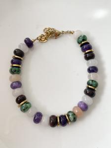 Bracelet Bonbon violet doré